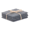 Set of 4 Drinks Square Slate Coaster Set